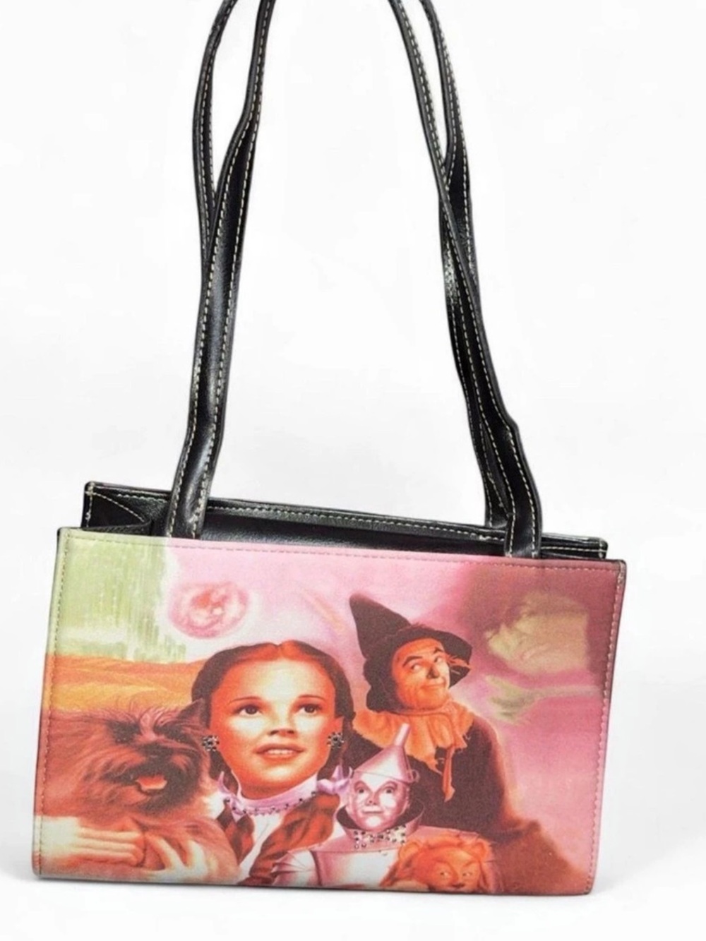 Wizard of Oz Graphic Shoulder Bag in Pink & Black bling tote bag